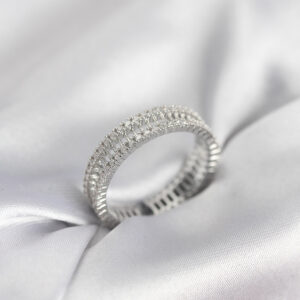 Tegan Gümüş Renk Minimal Zirkon Taşlı Kadın Yüzük TG27BYK3958