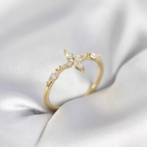 Tegan Yıldız Model Zirkon Taşlı Gold Renk Kadın Yüzük TG27BYK3973