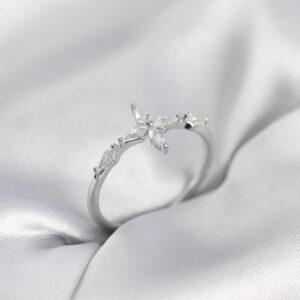 Tegan Yıldız Model Zirkon Taşlı Gümüş Renk Kadın Yüzük TG27BYK3974