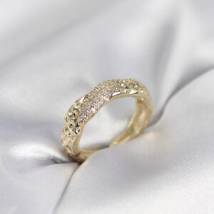 Tegan Zirkon Taşlı Puntalı Gold Renk Kadın Yüzük TG27BYK3987