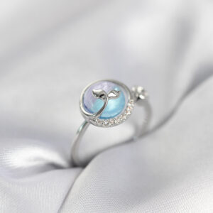 Tegan Gümüş Renk Balık Kuyruğu Okyanus Model Kadın Yüzük TG27BYK4011