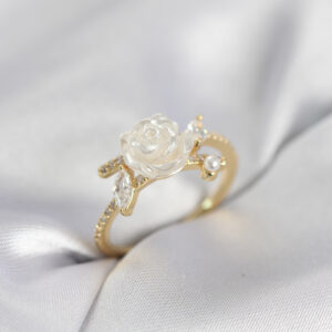 Tegan Gold Renk Gül Model Zirkon Taşlı Kadın Yüzük TG27BYK4064