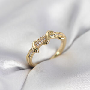 Tegan Gold Renk Zirkon Taşlı Sarmal Yılan Model Kadın Yüzük TG27BYK4068