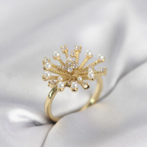 Tegan Gold Renk Karahindiba Model Zirkon Taşlı Kadın Yüzük TG27BYK4086