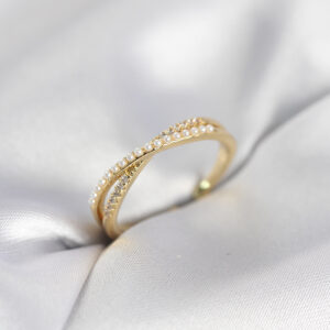 Tegan İncili ve Zirkon Taşlı Gold Renk Kadın Yüzük TG27BYK4107