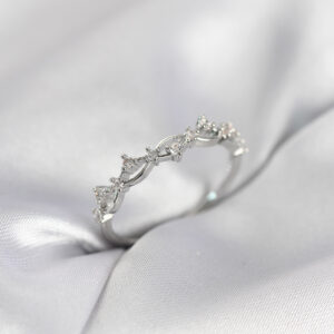 Tegan Zirkon Taşlı Pirinç Gümüş Renk Kadın Yüzük TG27BYK4136