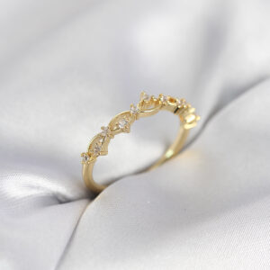 Tegan Zirkon Taşlı Pirinç Gold Renk Kadın Yüzük TG27BYK4137