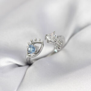 Tegan Gözyaşı Model Gümüş Renk Zirkon Taşlı Kadın Yüzük TG27BYK4152