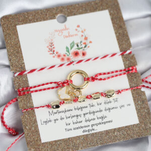 Tegan Marteniçka Bileklik 3'lü Kelebekli Model TG27BB8309