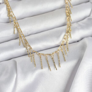 Tegan Pirinç Gold Renk Saçaklı Model Kadın Kolye TG27BKO11008