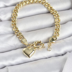 Tegan Kalp Detaylı Gold Renk Pirinç Kadın Bileklik TG27BB8328