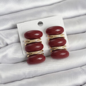 Tegan Bordo Vintage Model Gold Renk Kadın Küpe TG27BKP11676