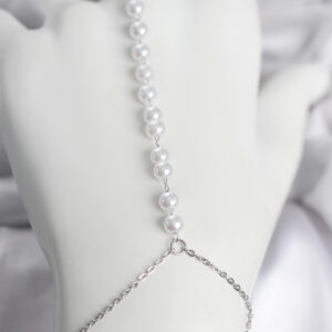 Tegan 316L Çelik Gümüş Renk Sıralı İncili Model Kadın Şahmeran TG27SN743