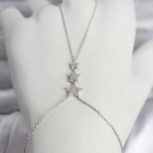 Tegan Pirinç Gümüş Renk Sıralı Yıldız Model Kadın Şahmeran TG27SN754