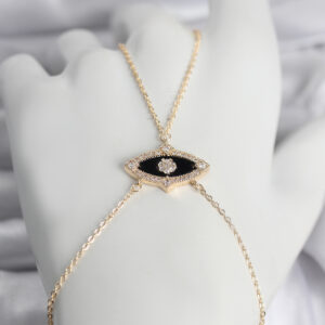 Tegan Pirinç Göz Model Gold Renk Zirkon Taşlı Kadın Şahmeran TG27SN755