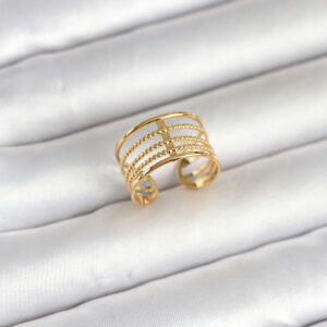 Tegan 316L Çelik Gold Renk Vintage Model Kadın Yüzük TG27BYK4173