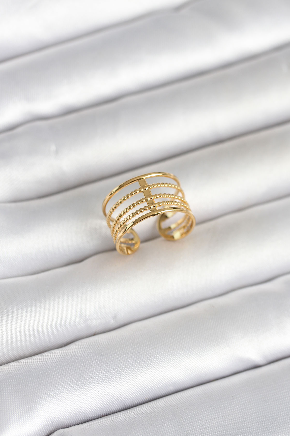 Tegan 316L Çelik Gold Renk Vintage Model Kadın Yüzük TG27BYK4173 - Görsel 1