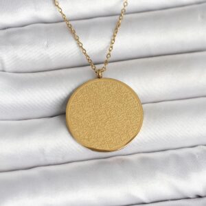Tegan 316L Çelik Gold Renk Ayetel Kürsi ve Allah Yazılı Kolye TG27BKO11055