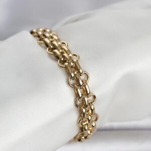 Tegan 316L Çelik Gold Renk Hasır Zincir Model Kadın Bileklik TG27BB8381