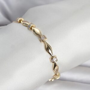 Tegan Pirinç Gold Renk Sütun Model Kadın Bileklik TG27BB8404