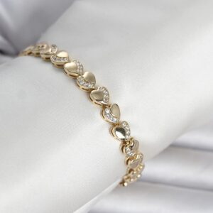 Tegan Xuping Kalp Model Gold Renk Kadın Bileklik TG27BB8436
