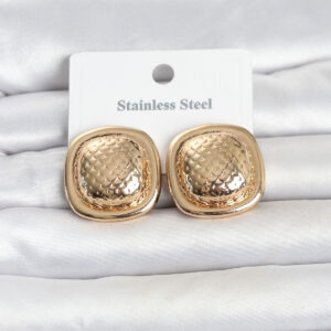 Tegan 316L Çelik Gold Renk Düğme Model Kadın Küpe TG27BKP11816
