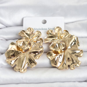 Tegan 316L Çelik Gold Renk Lotus Model Kadın Küpe TG27BKP11820