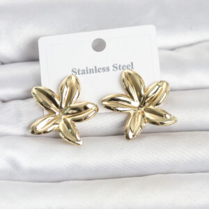 Tegan 316L Çelik Gold Renk Lotus Çiçeği Model Kadın Küpe TG27BKP11833
