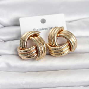 Tegan 316L Çelik Gold Renk Sarmal Model Kadın Küpe TG27BKP11841