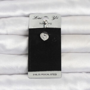 Tegan 316L Cerrahi Çelik Minimal Kalp Model Göbek Piercing TG27PR1399