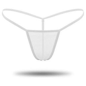 Tegan Beyaz Transparan Tül String Tanga TM0368