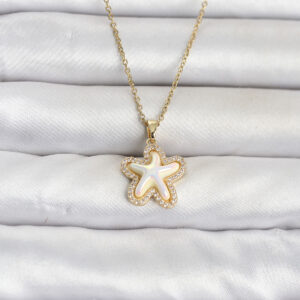 Tegan 316L Çelik Zincir Gold Renk Deniz Yıldızı Model Kadın Kolye TG27BKO11084