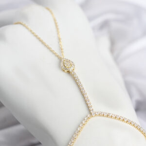Tegan Gold Renk Pirinç Zirkon Taşlı Damla Model Şahmeran TG27SN767