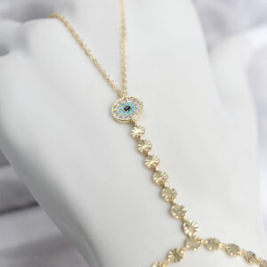 Tegan Gold Renk Pirinç Zirkon Taşlı Nazar Model Şahmeran TG27SN773