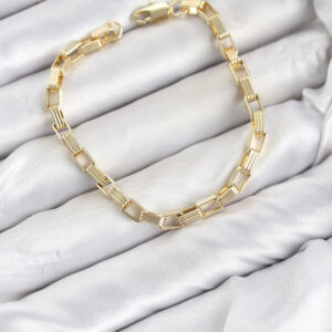 Tegan CM Kare Halka Model Gold Renk Pirinç Kadın Bileklik TG27BB8592