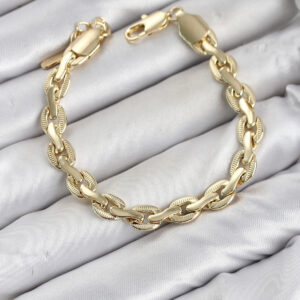 Tegan CM Kalın Zincir Model Gold Renk Pirinç Kadın Bileklik TG27BB8600