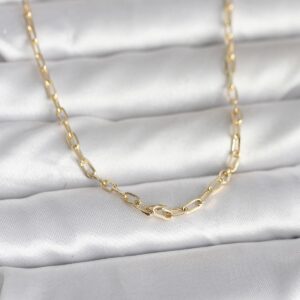 Tegan CM 14K Gold Renk Ataç Zincir Model 50 cm Kadın Kolye TG27BKO10979