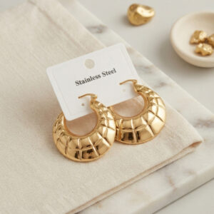 Tegan 316L Çelik Gold Renk Bohem Halka Model Küpe TG27BKP12027