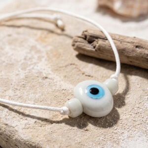 Tegan Handmade Bohem Beyaz Nazar Kolye TG27BKO11201