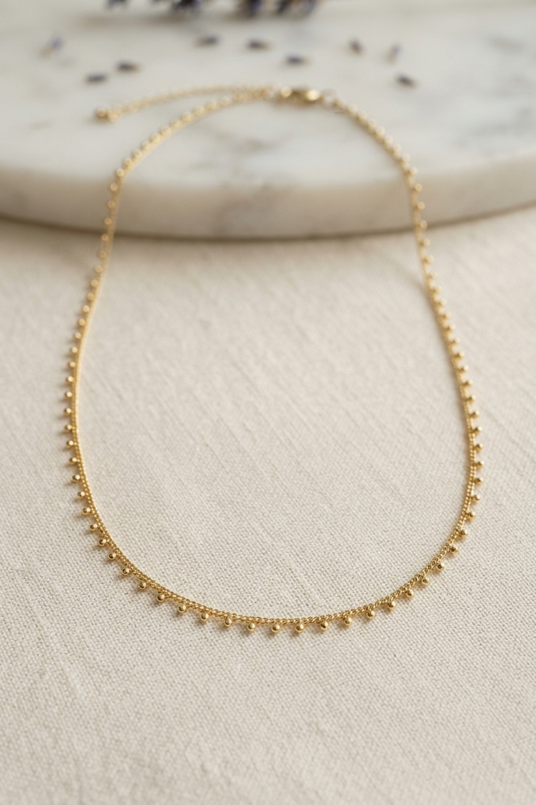 Tegan Gold Renk Topçcuk Model 60 cm Kadın Kolye TG27BKO11212 - Görsel 1