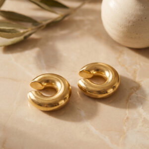 Tegan 316L Çelik Gold Renk Çiftli Earcuff Küpe TG27BKP12064