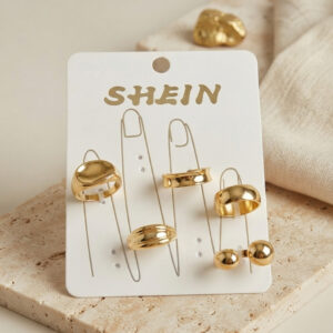 Tegan Gold Renk Pirinç Bohem Yüzük Kombini BYK4268 TG27BYK4268