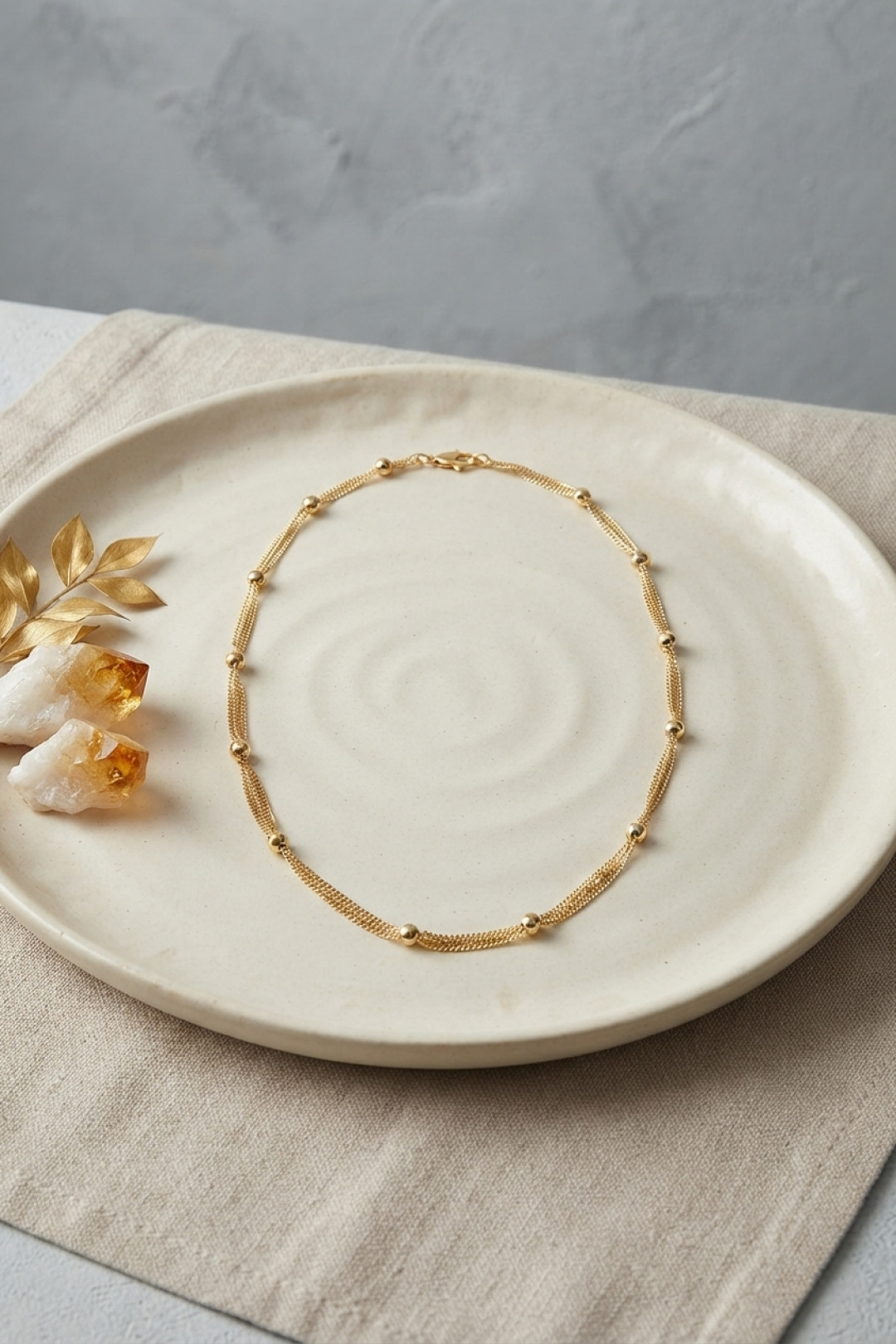 Tegan CM Top Zincirli Gold Renk 50 cm Kadın Kolye TG27BKO11216 - Görsel 1
