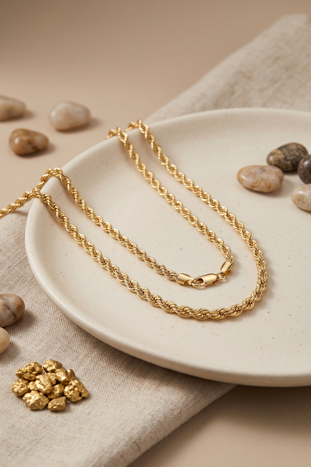 Tegan CM Burgu Zincir Model Gold Renk 50 cm Kadın Kolye TG27BKO11217 - Görsel 1