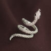 Tegan Ayarlanabilir Silver Renk Zirkon Taşlı Yılan Yüzük TG27BYK2236 - Thumbnail Image 1