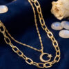 Tegan Gold Renk Pirinç Ay Yıldız Model Kombin Kadın Kolye TG27BKO11259 - Thumbnail Image 1