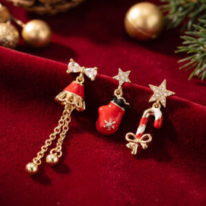 Tegan Christmas Koleksiyonu Zirkon Taşlı Yılbaşı Küpe TG27BKP12179
