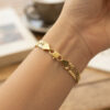 Tegan Xuping Gold Renk Yılan Zincir Model Kadın Bileklik TG27BB8909 - Thumbnail Image 2