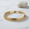 Tegan Xuping Gold Renk Yılan Zincir Model Kadın Bileklik TG27BB8909 - Thumbnail Image 1